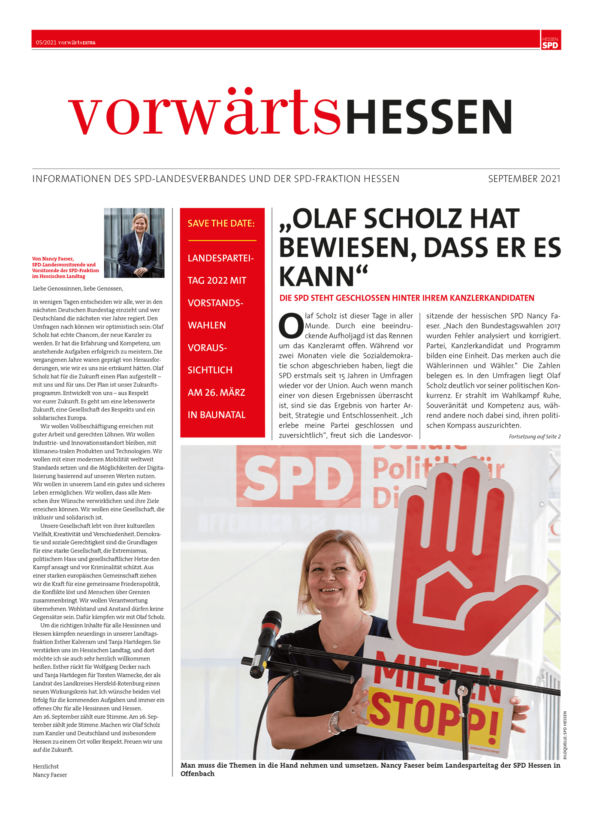 Vorwärts Hessen Ausgabe 05/2021